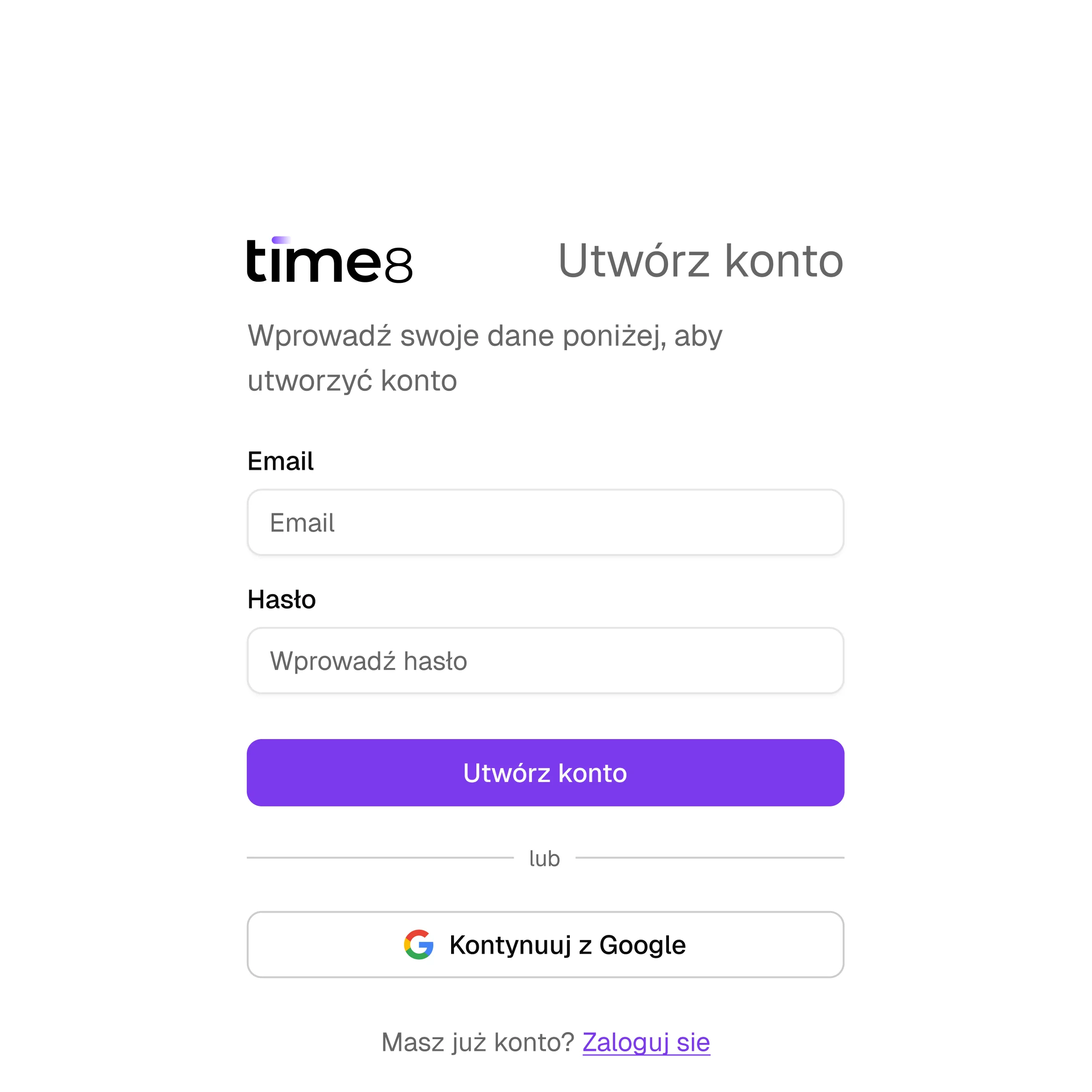 Tworzysz konto
